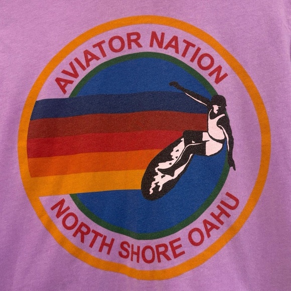 Aviator Nation Purple T-Shirt Size XS In Purple - Picture 3 of 5
